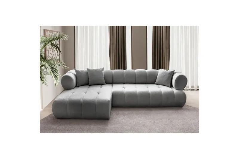 Mississauga Sofa med divan 3-personers - Grå - Møbler - Sofaer - Sofa med chaiselong