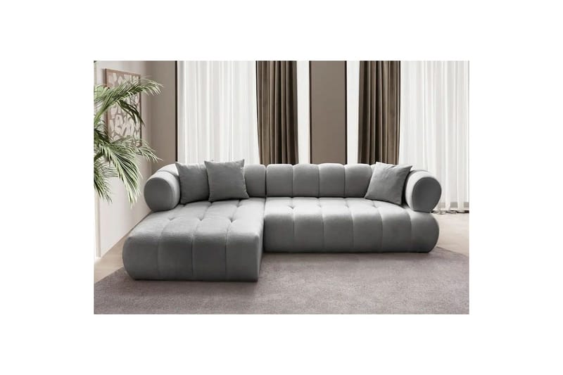 Mississauga Sofa med divan 3-personers - Grå - Møbler - Sofaer - Sofa med chaiselong