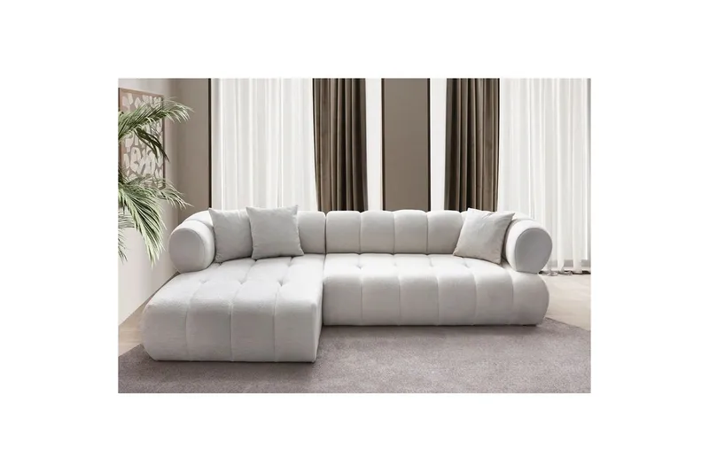 Mississauga Sofa med divan 3-personers - Hvid - Møbler - Sofaer - Sofa med chaiselong