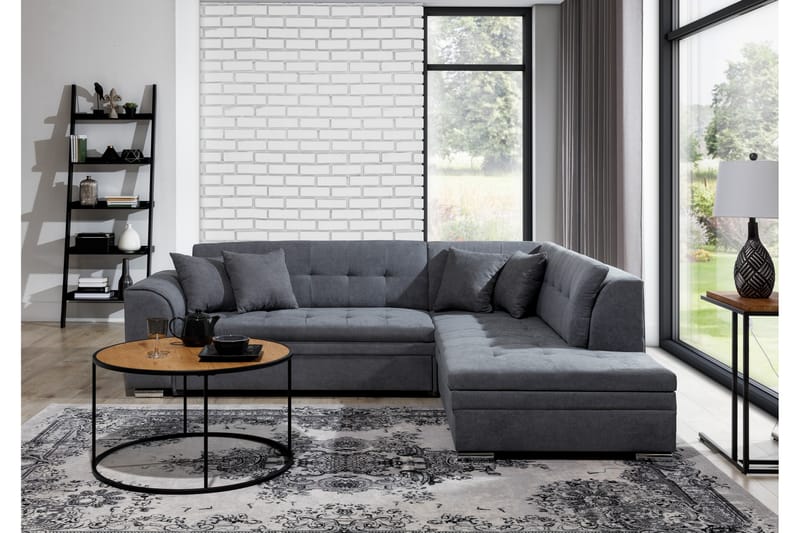 Moclino Sofa med Chaiselong Højre - Grå - Sofa med chaiselong