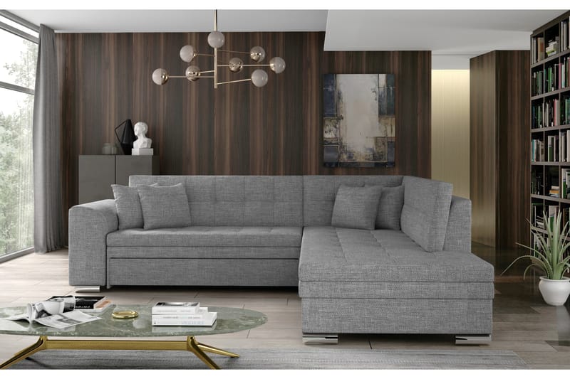 Moclino Sofa med Chaiselong Højre - Grå - Møbler - Sofaer - Sofa med chaiselong