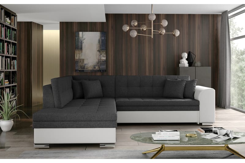 Moclino Sofa med Chaiselong Venstre - Grå/Hvid - Møbler - Sofaer - Sofa med chaiselong