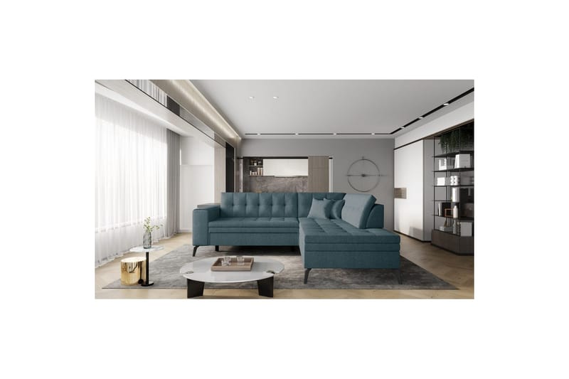 Modulsofa Eltap Lanvin 260x210x93 cm, Borneo 38, Grøn, Højre