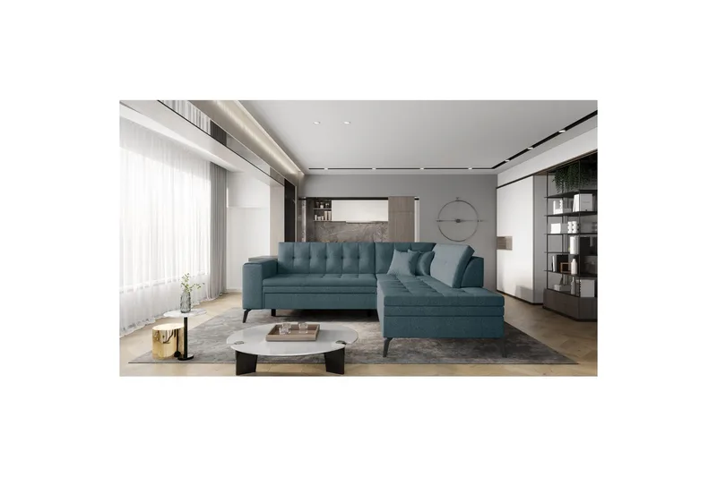 Modulsofa Eltap Lanvin 260x210x93 cm - Borneo 38, Grøn, Højre - Møbler - Sofaer - Sofa med chaiselong