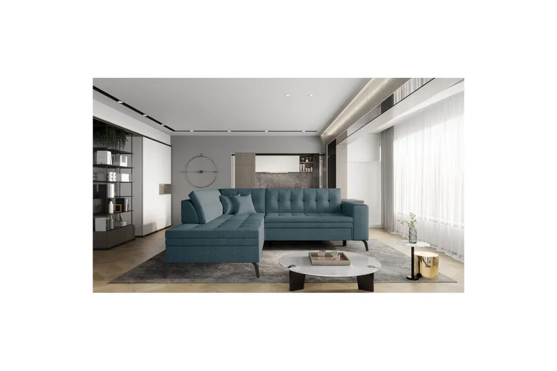 Modulsofa Eltap Lanvin 260x210x93 cm - Borneo 38, Grøn, Venstre - Møbler - Sofaer - Sofa med chaiselong