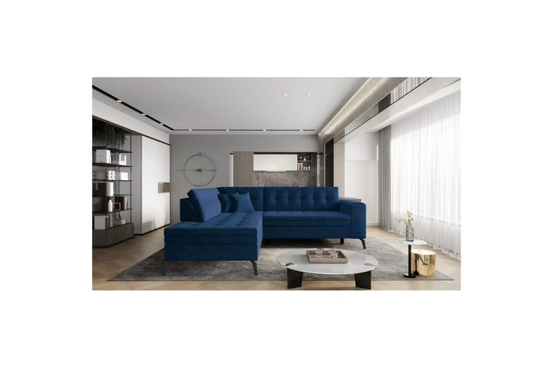Modulsofa Eltap Lanvin 260x210x93 cm - Lukso 40, Mørk Blå, Venstre - Møbler - Sofaer - Sofa med chaiselong