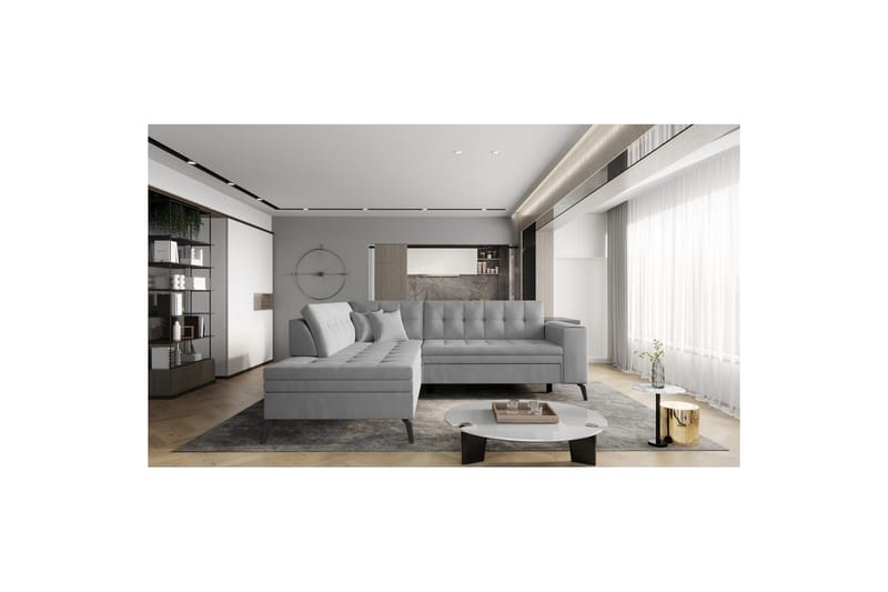Modulsofa Eltap Lanvin 260x210x93 cm - Nube 3, Lysegrå, Venstre - Møbler - Sofaer - Sofa med chaiselong