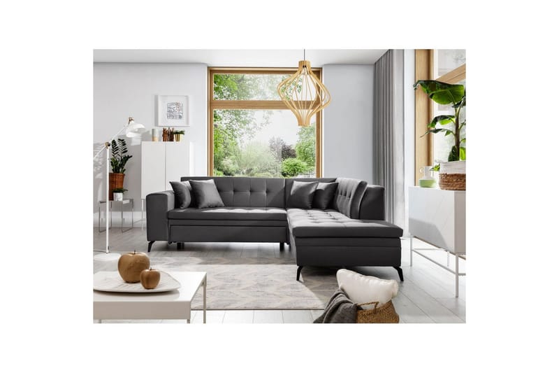Modulsofa Eltap Lanvin 260x210x93 cm - Savoi 6, Mørkegrå, Højre - Møbler - Sofaer - Sofa med chaiselong