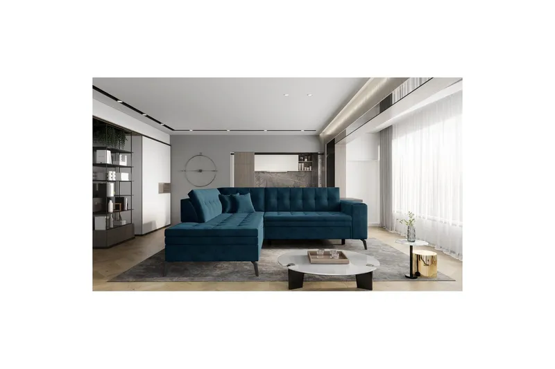 Modulsofa Eltap Lanvin 260x210x93 cm, Velvetmat 40, Venstre