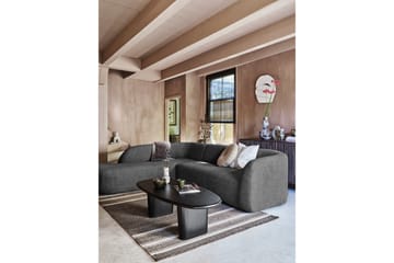 Mooli Sofa med Chaiselong 3-personers - Grå/Sort - Møbler - Sofaer - Sofa med chaiselong - 3 personers sofa med chaiselong