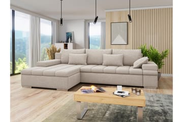 Naoma Sofa med Divan 3-seter - Beige - Møbler - Sofaer - Sofa med chaiselong