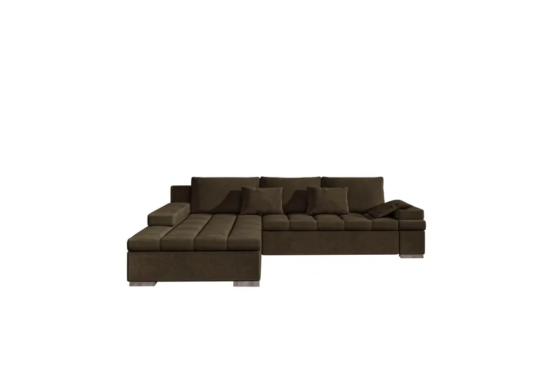 Naoma Sofa med Divan 3-seter, Brun