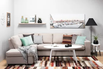 Nebraska Chaiselongsofa 4-pers Venstre - Beige - Møbler - Sofaer - Sofa med chaiselong