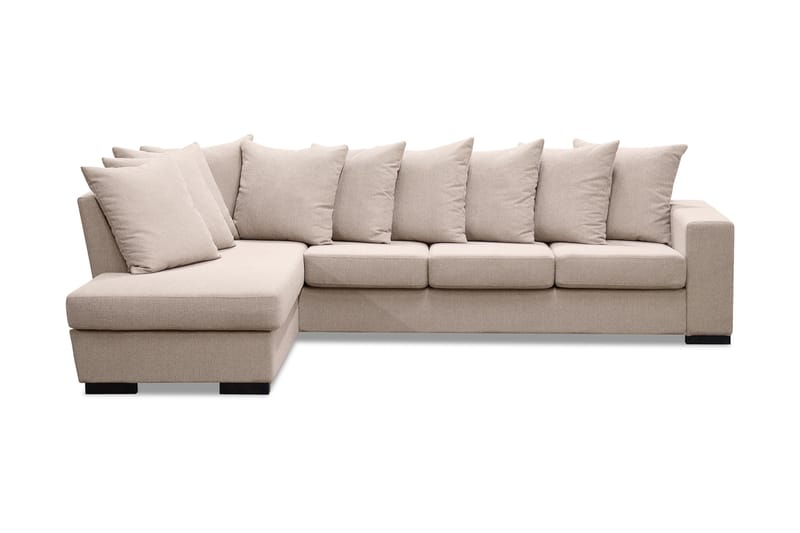 Nebraska Chaiselongsofa 4-pers Venstre Løse Puder - Beige - Sofa med chaiselong - 4 personers sofa med chaiselong