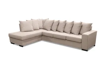 Nebraska Chaiselongsofa 4-pers Venstre Løse Puder - Beige - Møbler - Sofaer - Sofa med chaiselong
