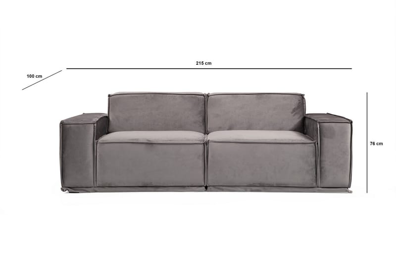 Nightcap Sof 2-Pers. - Grå - Møbler - Sofaer - Lædersofaer