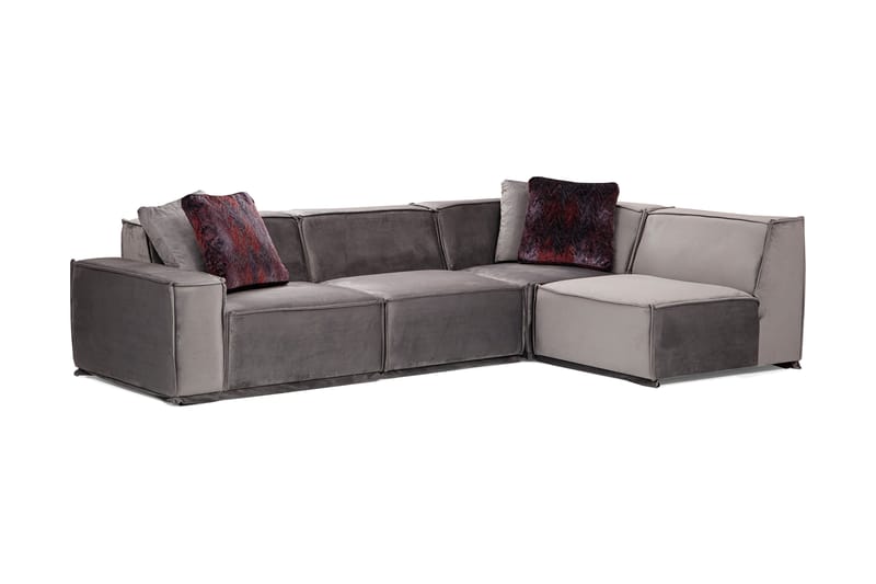 Nightcap Sofa m. Chaiselong 4-Pers. - Grå - Sofa med chaiselong - 4 personers sofa med chaiselong