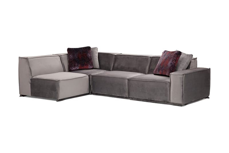 Nightcap Sofa m. Chaiselong 4-Pers. - Grå - Møbler - Sofaer - Hjørnesofa
