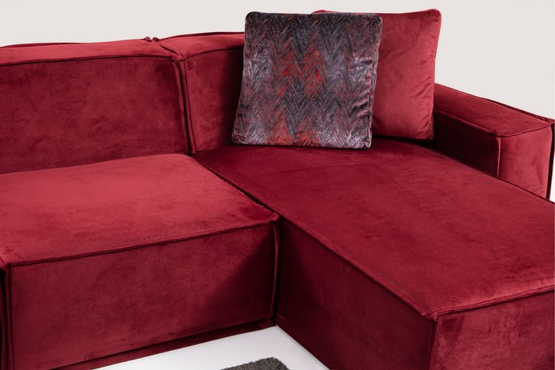 Nightcap Sofa m. Chaiselong 4-Pers. - Burgundy - Sofa med chaiselong - 4 personers sofa med chaiselong