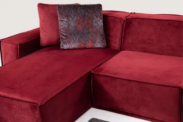 Nightcap Sofa m. Chaiselong 4-Pers. - Burgundy - Møbler - Sofaer - Sofa med chaiselong