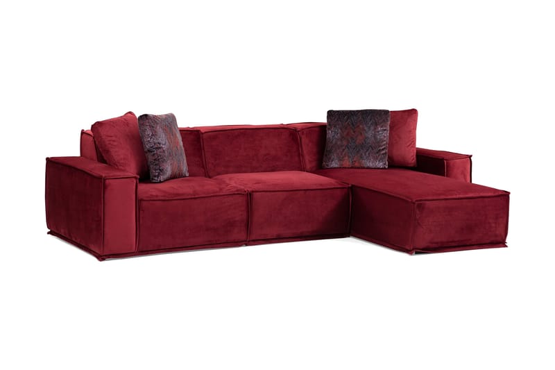 Nightcap Sofa m. Chaiselong 4-Pers., Burgundy