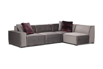 Nightcap Sofa m. Chaiselong 4-Pers. - Grå - Møbler - Sofaer - Modulsofaer - Komplet modulsofa