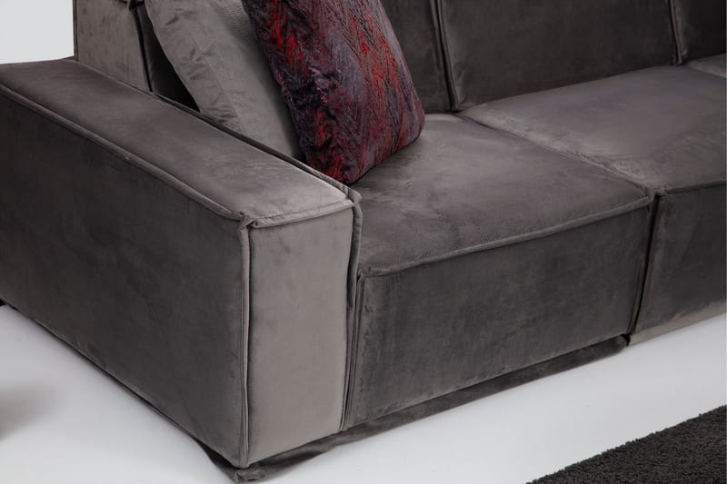 Nightcap Sofa m. Chaiselong 4-Pers. - Grå - Møbler - Sofaer - Hjørnesofa