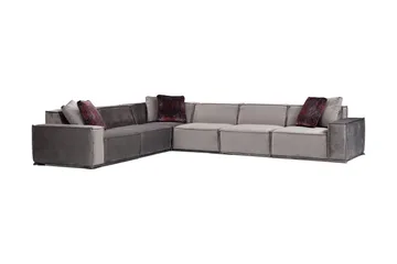 Nightcap Sofa m. Chaiselong 6-Pers. - Grå - Møbler - Sofaer - Hjørnesofa