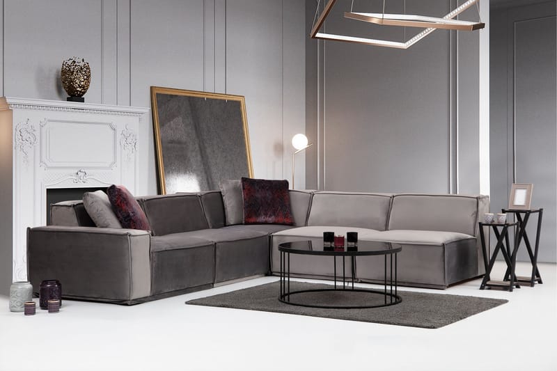 Nightcap Sofa m. Chaiselong 6-Pers. - Grå - Møbler - Sofaer - Hjørnesofa