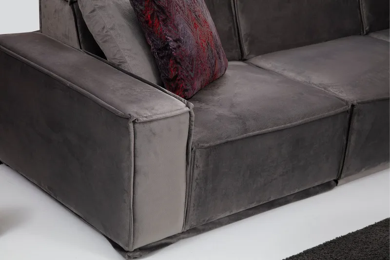 Nightcap Sofa m. Chaiselong 6-Pers. - Grå - Møbler - Sofaer - Hjørnesofa