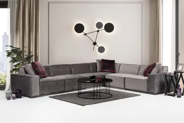 Nightcap Sofa m. Chaiselong 6-Pers. - Grå - Møbler - Sofaer - Hjørnesofa