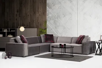 Nightcap Sofa m. Chaiselong 6-Pers. - Grå - Møbler - Sofaer - Hjørnesofa
