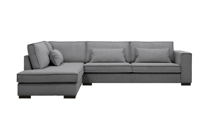 Nova 4-personers Venstrevendt L-formet Chaiselongsofa i Manchester - Mørkegrå - Møbler - Sofaer - Sofa med chaiselong