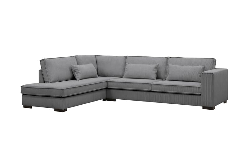 Nova 4-personers Venstrevendt L-formet Chaiselongsofa i Manchester - Mørkegrå - Møbler - Sofaer - Sofa med chaiselong