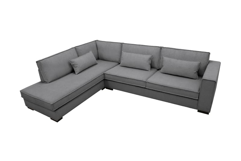 Nova 4-personers Venstrevendt L-formet Chaiselongsofa i Manchester - Mørkegrå - Møbler - Sofaer - Sofa med chaiselong