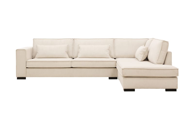 Nova 4-personers Højrevendt L-formet Chaiselongsofa i Manchester - Beige - Møbler - Sofaer - Sofa med chaiselong