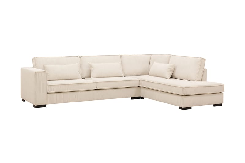 Nova 4-personers Højrevendt L-formet Chaiselongsofa i Manchester - Beige - Møbler - Sofaer - Sofa med chaiselong