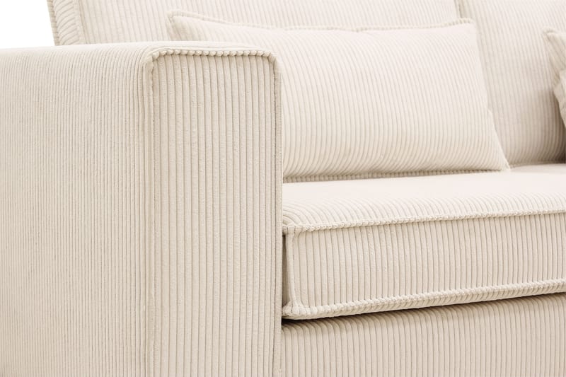 Nova 4-personers Højrevendt L-formet Chaiselongsofa i Manchester - Beige - Møbler - Sofaer - Sofa med chaiselong