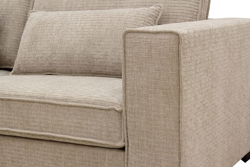Nova 4-personers Venstrevendt L-formet Chaiselongsofa i Manchester - Beige - Møbler - Sofaer - Sofa med chaiselong