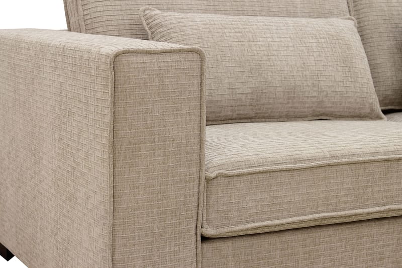 Nova 4-personers Højrevendt L-formet Chaiselongsofa i Manchester - Beige - Møbler - Sofaer - Sofa med chaiselong