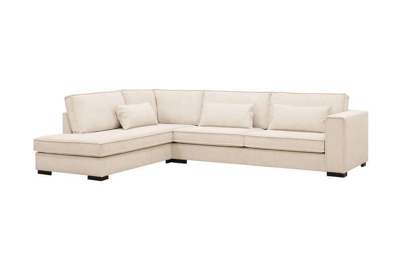 Nova 4-personers Venstrevendt L-formet Chaiselongsofa i Manchester - Beige - Møbler - Sofaer - Sofa med chaiselong