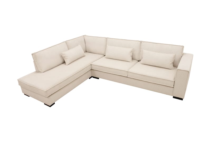 Nova 4-personers Venstrevendt L-formet Chaiselongsofa i Manchester - Beige - Møbler - Sofaer - Sofa med chaiselong