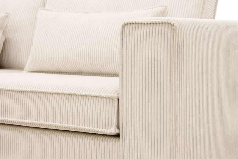 Nova 4-personers Venstrevendt L-formet Chaiselongsofa i Manchester - Beige - Møbler - Sofaer - Sofa med chaiselong