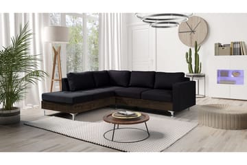 Oberting 3-personers hjørnesofa - Sort - Møbler - Sofaer - Sofa med chaiselong