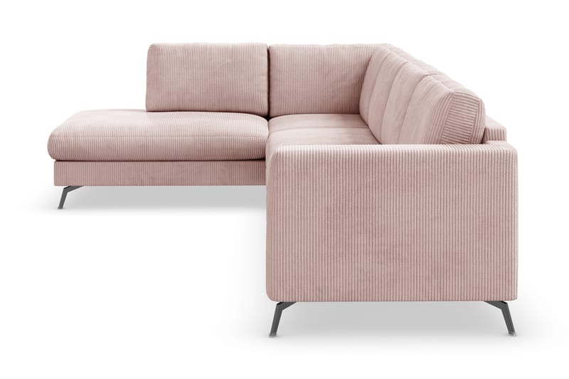 Ocean Lyx 4-personers Venstrevendt L-formet Chaiselongsofa i Manchester - Rosa - Møbler - Sofaer - Sofa med chaiselong - 4 personers sofa med chaiselong
