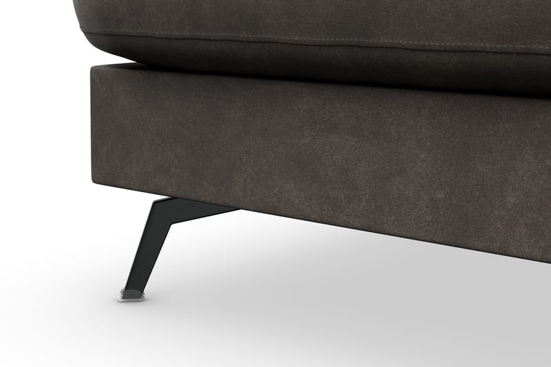Ocean Lyx 4-personers Venstrevendt L-formet Chaiselongsofa i Kunstlæder - Mørkegrå - Møbler - Sofaer - Sofa med chaiselong