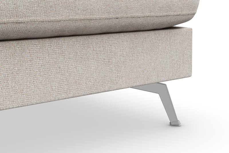 Ocean Lyx 4-personers Højrevendt L-formet Chaiselongsofa i Stof - Beige - Møbler - Sofaer - Sofa med chaiselong