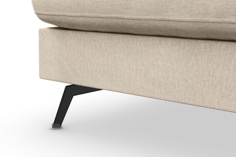 Ocean Lyx 4-pers Sofa med Chaiselong Venstre - Beige/Velour - Møbler - Sofaer - Sofa med chaiselong