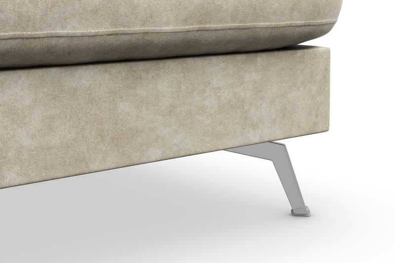 Ocean Lyx 4-pers Sofa med Chaiselong Højre - Beige/Læder - Sofa med chaiselong