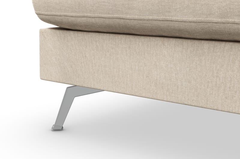 Ocean Lyx 4-pers Sofa med Chaiselong Venstre - Beige/Velour - Møbler - Sofaer - Sofa med chaiselong